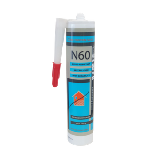 LIGHT GREY SILICONE SEALANT, 310ML, GERMANY, MOULD & UV RESISTANT