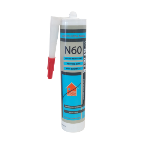LIGHT GREY SILICONE SEALANT, 310ML, GERMANY, MOULD & UV RESISTANT
