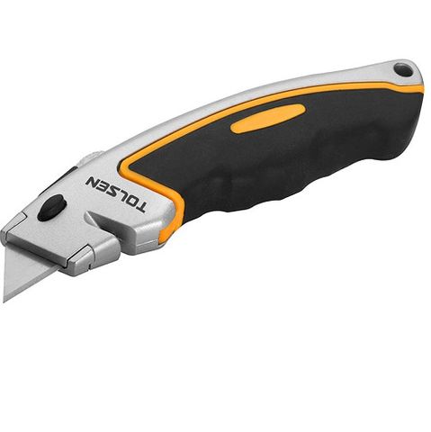 TOLSEN UTILITY KNIFE - RETRACTABLE19 x 61mm ZINC ALLOY BODY