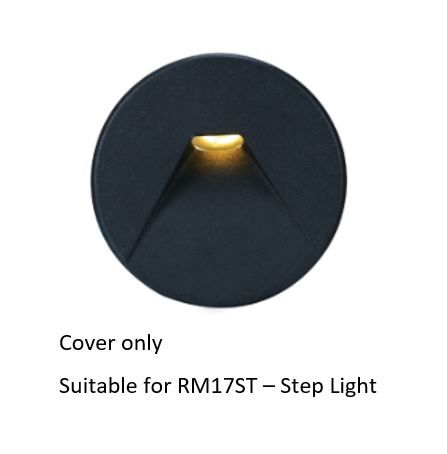 Cover for RM17ST Step Light Black Circular - Square