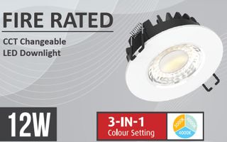 REEM Fired Rated LED 12Watt 3CCT 90mm Cut-hole