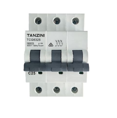 TANZINI MCB 3Pole 25A Type-C TCG Series