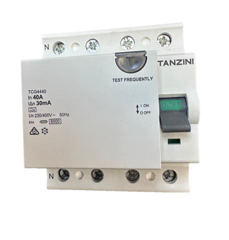 TANZINI TCG Series RCD 4Pole 40A 30mA Type A