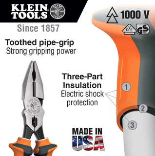 KLEIN Combination Pliers - Insulated