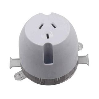 HOR SURFACE SINGLE SOCKET WITH MOUNT PLATE - 10A, WHITE