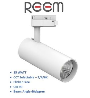 REEM Track Spot LED 3CCT 15W White