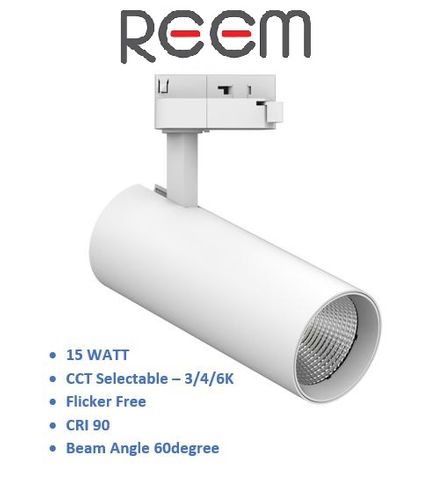 REEM Track Spot LED 3CCT 15W White