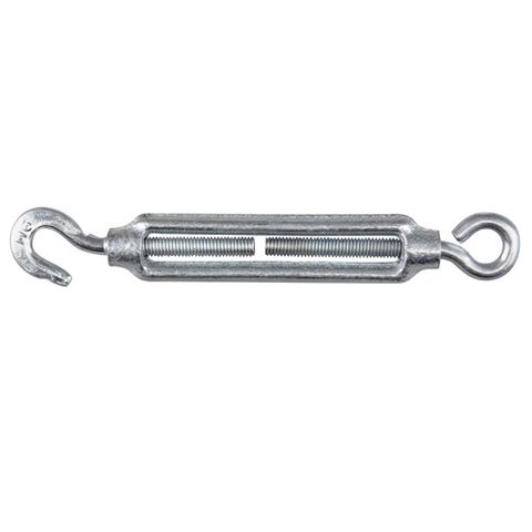 Zinc Coated Turnbuckle 6mm Hook + Eye