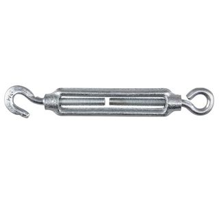 Zinc Coated Turnbuckle 8mm Hook + Eye