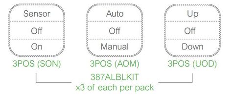 PDL Iconic Rocker Toggle 3-PositionMarked SON -AOM-UOD