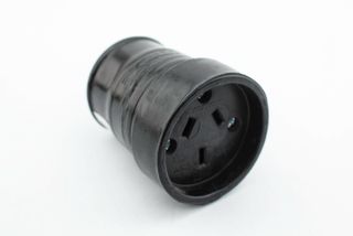 ENZIDE Black Rubber Cord Connector 3pin10amp