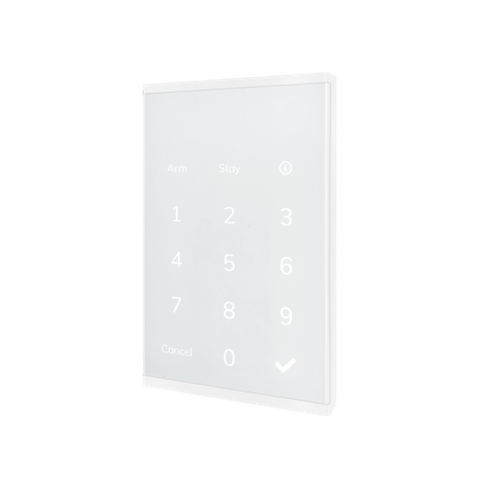 White Slimline Touch Interface securitykeypad for Infinity series EC Panels