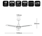 Brilliant White Pacifica-II 48’’ AC Ceiling Fan