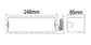WALL RECD 13W LED TRI 639Lm IP65 RECT BRICKLIGHT Dark Grey FR Diffuser