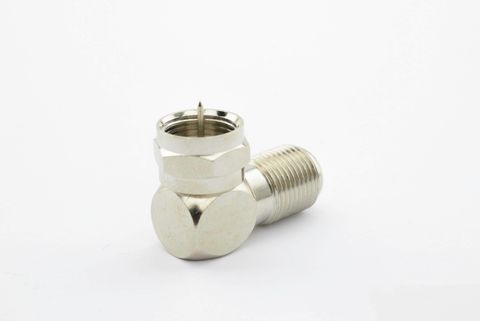 Adaptor F Connector Male to F Elbow