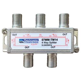 4 Way Splitter with DC power Horizontal
