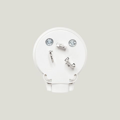 3 Pin 32A 250V Power Entry Plug Top, White