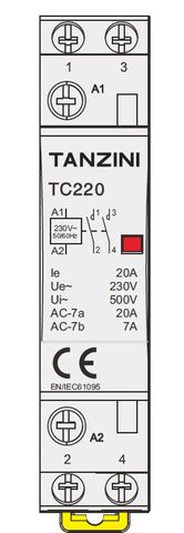 TANZINI Contactor 2 x N/O 2Pole 20A