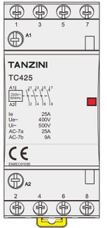 TANZINI Contactor 4 x N/O 4Pole 25A