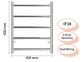 5 BAR Round Heated Towel Rail 40Watt IP34 Silver