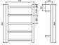 5 BAR Round Heated Towel Rail 40Watt IP34 Silver