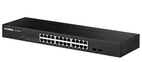 24 Port Gigabit Rack-Mount Unmanaged Switch 2 SFP Ports