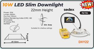 Slim Downlight LED 10Watt 90CUT