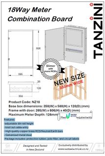 18Way Meter & Distribution board TANZINI