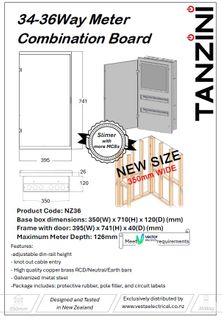 36Way Meter & Distribution board TANZINI
