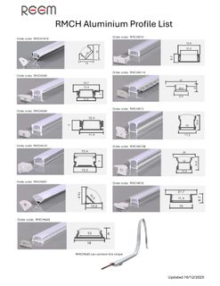 Aluminum profile  2meter 17.2*14.4mm