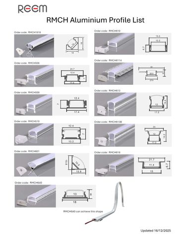 Aluminum profile  2meter 13.2*7mm