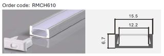 Aluminum profile  2meter 15.5*6.7mm