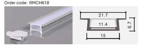 Aluminum profile  2meter 21.7*6.7mm