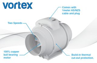 VORTEX 150MM Inline Fan TWO SPEED