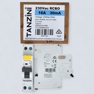 TANZINI RCBO 1P+N 16A 30mA