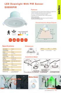 SEDEX PIR 90Cut 9Watt Downlight LED