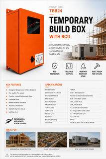 Temporary Build Box 520x350mm with RCD