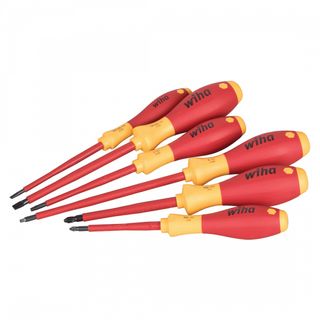 WIHA SCREWDRIVER KIT SLOTTED / POZI / SQ, 1000V, 6 PCS