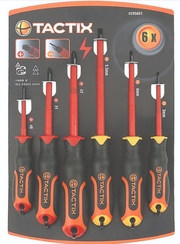 Tactix Screwdriver Insulated 6Pc Set