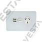 ACG Series 10A Single Socket Hori with 2A USB - Acrylic Cover