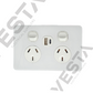 ACG Series 10A Double Socket Hori with Type A+C USB