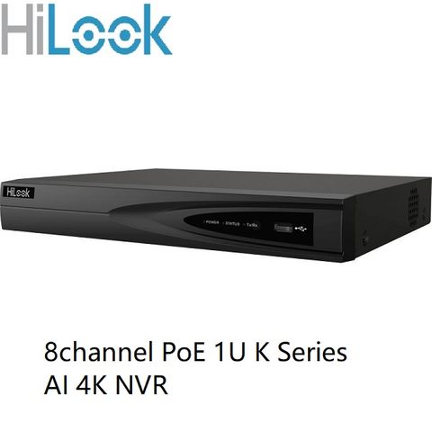 HILOOK 8 Channel NVR PoE 1U K Series AI