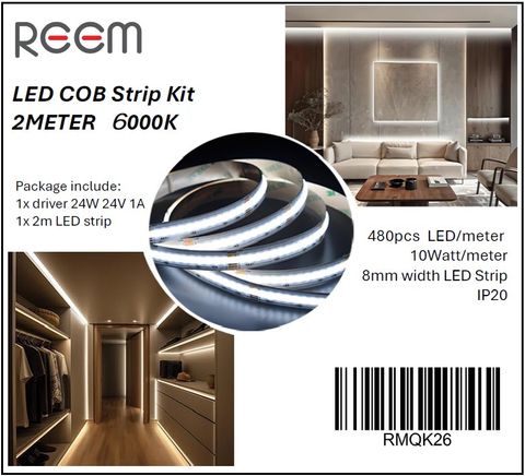 Strip LED Kit 6000K 2Meter IP20 COB