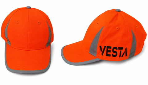 Orange High-visibility Safety Cap