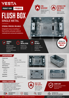 METAL SINGLE FLUSH BOX UNIVERSAL MOUNT