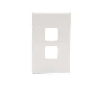 PDL 600 SERIES 2 GANG SWITCH PLATE WITHCOVER - WHITE