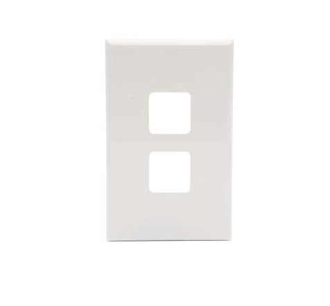PDL 600 SERIES 2 GANG SWITCH PLATE WITHCOVER - WHITE