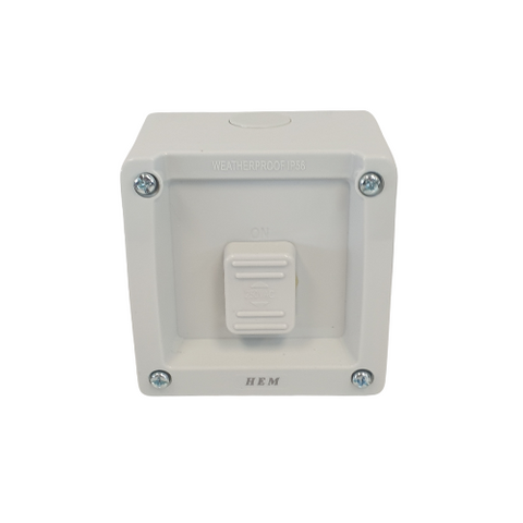 HEM Single Switch IP56 Weatherproof - 16A