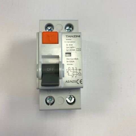 TANZINI RCD 63A TYPE A 2POLE 6KA