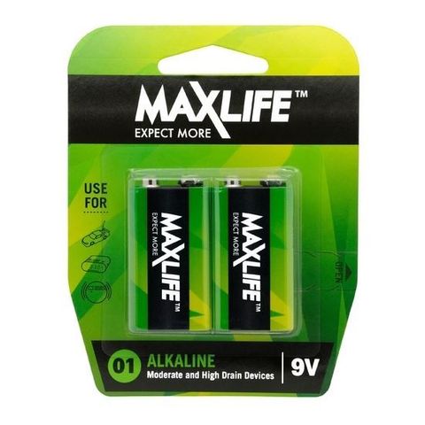 9V Alkaline Battery 2 Pack